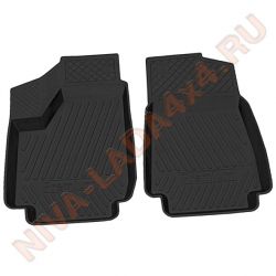 Коврики салона НИВА 21213; 21214; (2 детали) передние резиновые REZKON PREMIUM