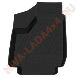 Коврик салона НИВА 21213; 21214; водительский резиновый REZKON PREMIUM