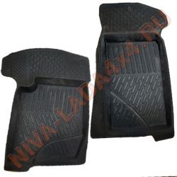 Коврики салона НИВА-Шевроле 2123 (2 детали) передние резиновые Rezkon Niva-Chevrolet