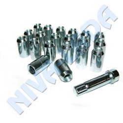 Гайка М12х1,25 колесная для литых дисков НИВА DST20B33; узкие 20шт. + 1 спец ключ