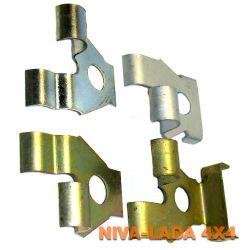 Кронштейны и скобы шлангов тормозных передних НИВА 2121-3506056; 2121-3506057; 2121-3506054; 2121-3506055 к кузову