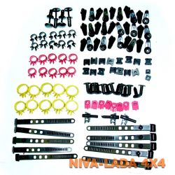 Набор пластиковых держателей, хомутов, скоб и пистонов НИВА 2121; 21213