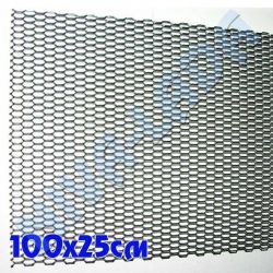 Сетка алюминиевая 100х25см серебристая "соты"