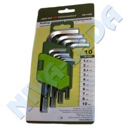 Набор ключей шестигранных ДТ 561100 коротких (10 пред.)