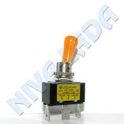 Переключатель тумблер 20А с посветкой SCI R13-423 (желтый)