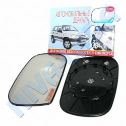 Зеркальный элемент НИВА 21214М; 21214-8201211-10; 21214-8201210-10; 2123-до 2012 (с обогревом) (ПАРА) КРУГ